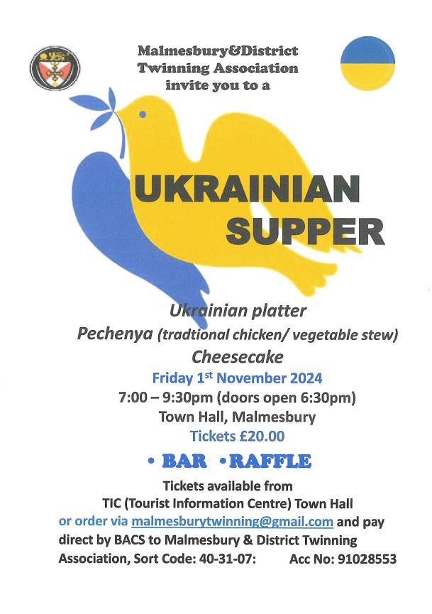 Malmesbury & District Twinning Association - Ukrainian Supper